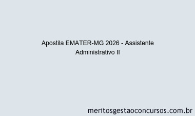 Apostila Concurso EMATER-MG 2026 - Assistente Administrativo II