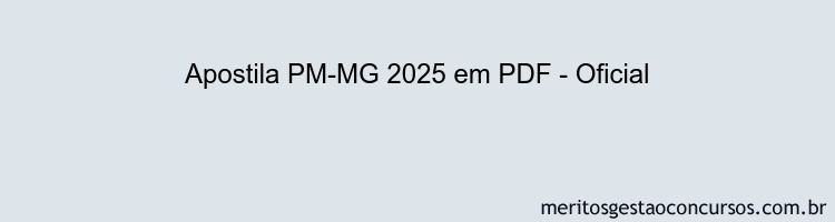 Apostila Concurso PM-MG 2025 - Oficial