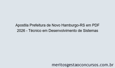 Apostila Concurso Prefeitura de Novo Hamburgo-RS 2026 - Técnico em Desenvolvimento de Sistemas