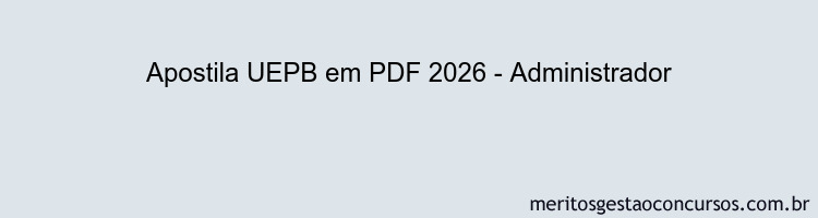 Apostila Concurso UEPB 2026 - Administrador