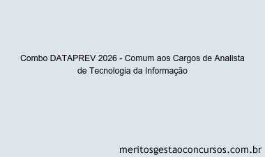 Combo DATAPREV 2026 - Comum aos Cargos de Analista de Tecnologia da Informação