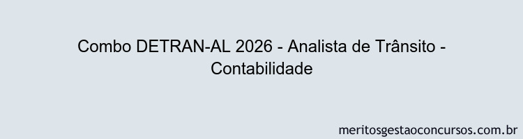 Combo DETRAN-AL 2026 - Analista de Trânsito - Contabilidade