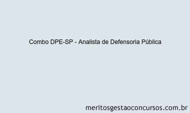 Combo DPE-SP - Analista de Defensoria Pública