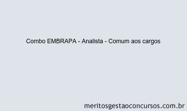 Combo EMBRAPA - Analista - Comum aos cargos