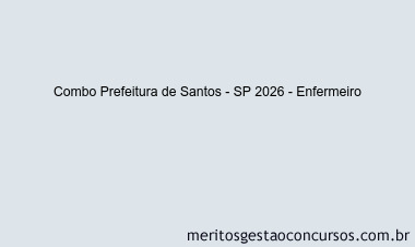 Combo Prefeitura de Santos - SP 2026 - Enfermeiro